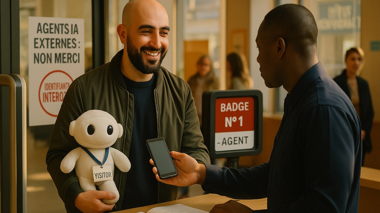 Illustration — JPMorgan et Schwab bloquent les agents IA externes. Microsoft donne un compte aux siens